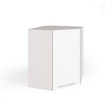 Meuble de Cuisine Angle Haut, 60x60 cm, 1 Porte Blanc Mat