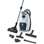 Série 8 ProSilence BGB75XSIL, Aspirateur avec Sac, Blanc - Bosch