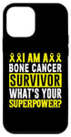 Coque pour iPhone 12 mini Ruban jaune de soutien pour la sensibilisation au cancer des os