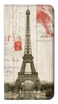 Innovedesire Eiffel Tower Paris Postcard Etui Flip Housse Cuir pour Motorola Moto X4