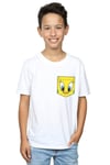 Tweety Pie Face Faux Pocket T-Shirt