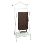 Ambiente Haus 95250 Porte-Serviette Pliable 98 cm Clair, Porte-Serviettes Salle de Bain Cuisine Torchons