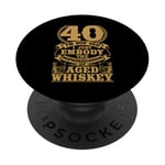 I'm not Old Whiskey Bourbon 40th Birthday Whiskey Drinker PopSockets Adhesive PopGrip