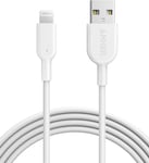 Cable Iphone, Powerline Ii Câble Lightning Vers Usb Résistant Certifié Mfi Pour Iphone Xs/Xs Max/Xr/X/8/8 Plus/Se/7/7 Plus/6S/6/6 Plus/5S/5/Ipad Pro(Blanc, 1,8M)