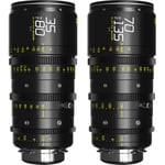 DZOFilm Catta Ace 35-80 & 70-135mm T2.9 Cine Zoom Lens PL/EF Bundle Black