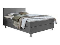 Sommier à Ressorts Edison de la Collection Atlantic Home 120 x 209 cm, dureté H2, surmatelas Inclus, Gris