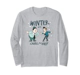 Winter With Laurel & Hardy Christmas Comedy Duo Long Sleeve T-Shirt