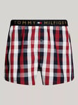 Tommy Hilfiger Woven Check Cotton Boxers, Heritage Rouge