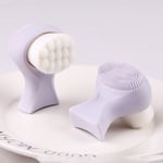 Silicone Small Waist Face Cleanser Purple Facial Cleansing Brush  Face Cleaning