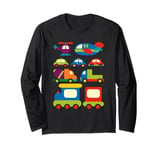 Transportation Trucks Cars Trains Planes Helicopters Toddler Long Sleeve T-Shirt