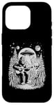 iPhone 16 Pro Bigfoot Funny Bigfoot Play Guitar with Alien Cute UFO Alien Case