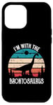 iPhone 12 Pro Max I'm With The Dinosaur Brontosaurus, Dino Gifts For Kids Case