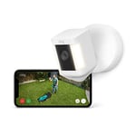 Ring Spotlight Cam Plus Wired | Outdoor Security Camera 1080p HD Video, Two-Way Talk, Night Vision, LED Spotlights, Siren, alternative to CCTV system | 30-day free trial of Ring Home