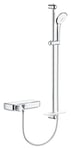 GROHE Grohtherm Smartcontrol Thermostatic Shower Mixer with 3-Spray Euphoria 110 Massage Shower Set (900 mm Shower Rail), Made in Germany, Chrome, 34721000