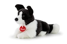 Trudi- Chiens en Peluche Classiques, TUDN7000, Blanc/Noir