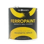 Ferropaint® Paint Magnétique Charbon de Bois Pour Murs, Chambre, Bureau, Cuisine, Salle de Jeux, Salle de Classe, Bricolage et Rénovation - 0,25 Litres - 5 Boîtes