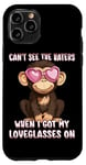 iPhone 11 Pro Can't See The Haters Loveglasses On Monkey Heart Glasses Case