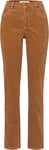 BRAX Women's Style Mary Five-Pocket Trousers in Corduroy Pants, Faded Caramel, 34W x 32L