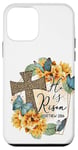 Coque pour iPhone 12 mini He Is Risen Imprimé Léopard Croix Amour Printemps Chrétien Pâques