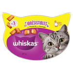 WHISKAS LES IRRÉSISTIBLES - Friandises au Poulet & au Fromage pour Chat Adulte - 8 Boîtes de 60g - Sans Arômes Artificiels, Idéal pour Partager un Moment de Complicité