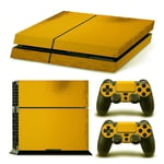 Autocollant De Couleur Dorée Et Brillante, Pour Console Playstation 4 Ps4 + Accessoires Pour Contrôleurs