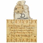 ZINELLO DESIGN - Puzzle en Bois Annonce Grossesse pour Parrain, Idee Cadeau Casse Tete Original et Personnalisé pour Faire Votre Demande, Annonce Naissance de Bébé, avec Pochette Cadeau (sans Cadre)