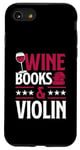 Coque pour iPhone SE (2020) / 7 / 8 Livres sur le vin et le violon rouge