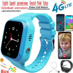 Montre Connectée Tactile Pour Enfant Fille Et Garçon,Appel Vidéo,Wifi,Téléphone 4g,Caméra Sos,Localisation,Cadeau Avec Boîte - Type Blue