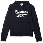 Reebok IDENTITY BIG LOGO FLEECE HOODIE BLACK Female TRAINING TRACK TOPS