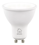 DELTACO – SMART HOME LED-älylamppu, GU10, Wi-Fi, 4,5 W, 2700 - 6500 K, himmennettävä (SH-LGU10C