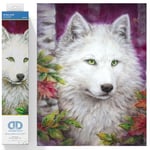 Kit de peinture au diamant, loup blanc