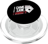 Cribbage Board Game I Came I Saw I Cribbet Cribbage Player PopSockets PopGrip for MagSafe