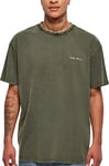 Urban Classics Men's Oversized Small Embroidery tee T-Shirt, Bottle Green, 3XL