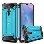 J&D Case Compatible for Xiaomi Redmi 9 Case, Heavy Duty ArmorBox Dual Layer Shock proof Hybrid Protective Rugged Case for Xiaomi Redmi 9 Case, Blue