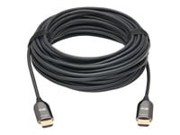 Eaton Tripp Lite Series Fiber Active Optical Cable (Aoc) 8K Hdmi Plenum-Rated - Uhd @ 60 Hz, Hdr, M/M, Black, 20 M - Ultra High Speed - Hdmi-Kabel Med Ethernet - Hdmi Hann Til Hdmi Hann - 20 M - Svart - Plenum, Active Optical Cable (Aoc), Støtte For