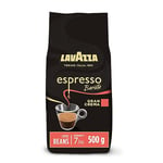 Lavazza, Espresso Barista Gran Crema, Drum Roasted Coffee Beans, Ideal for Espresso Coffee Machines, Aromatic Notes of Dried Fruit and Flowers, Arabica and Robusta, Intensity 7/10, Light Roast, 500 g