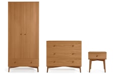 Habitat Kirk 3 Piece 2 Door Wardrobe Set - Walnut