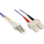 InLine LC-SC, multimode 50/125µm fiberkabel, længde 2 m