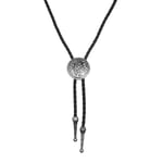 JewelryWe Collier Bolo Western Cuir: Collier Homme Femme Cowboy Amérindien Punk avec Pendentif en Alliage de Zinc et Corde Cuir Ajustable - Accessoire Mode Unisexe