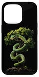 Coque pour iPhone 13 Pro Amoureux Drôles De Python D'arbre Vert, Serpents, Reptiles