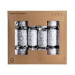 Six Luxury Silver Leaves Christmas Crackers