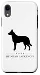 Coque pour iPhone XR Silhouette noire de chien belge Laekenois