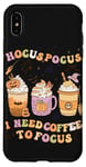 iPhone XS Max Halloween Groovy Hocus Pocus I Need Coffee To Focus Case