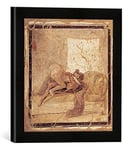 Kunst für Alle 'Encadré Image de 1er siècle Scène érotique/röm. Mural Fois., Impression d'art dans Le Cadre de Main de qualité Photos, 30 x 30 cm, Noir Mat