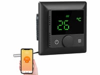 Thermostat connecté pour chauffage au sol avec capteur externe - noir - Revolt