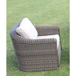 Cap Breton - Fauteuil En Resine Et Coussin Beige