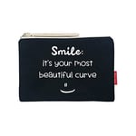 hello-bags BN-002-SMILE, Accessory-Travel Wallet Women's, Noir, 23 Centimeters