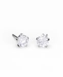 Blomdahl Tiffany precious örhänge titan cubic zircon 6mm white