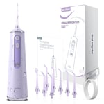 SEJOY Water Dental Flosser Teeth Cordless Portable Oral Irrigator 300ML 8Jet Tip