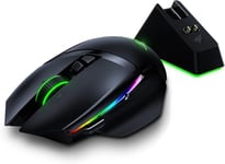 Razer Basilisk Ultimate with Charging Station - Wireless Gaming Mouse with 11 Programmable Buttons (Optical 20k Focus+ Sensor, Optical Mouse Switch, RGB Chroma, Customisable Scroll Wheel) Black